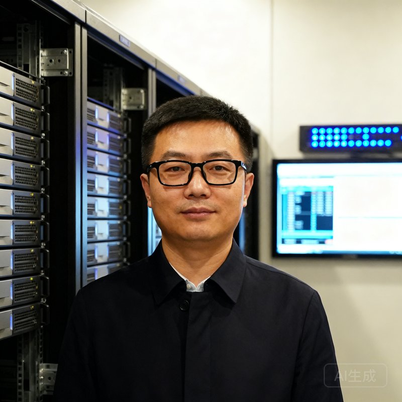 银河集团技术总监王海涛，戴着黑框眼镜的男性工程师，背景是服务器机柜和监控屏幕。